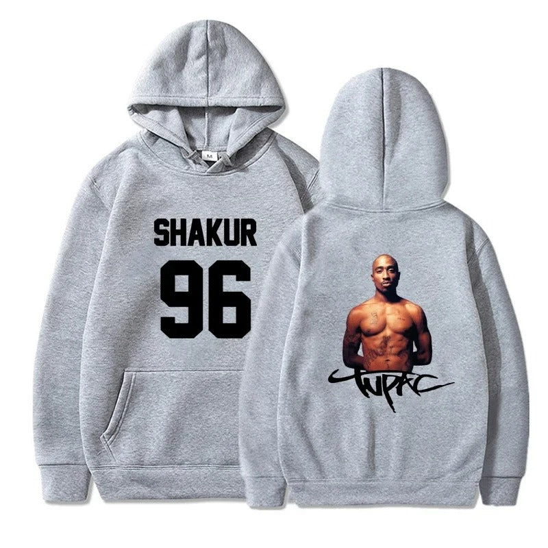Gangsta 2Pac Winter Herbst 90er Jahre Grafik Hoodies