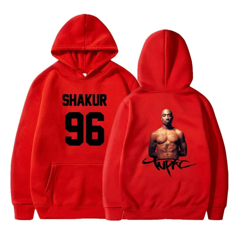 Gangsta 2Pac Winter Herbst 90er Jahre Grafik Hoodies