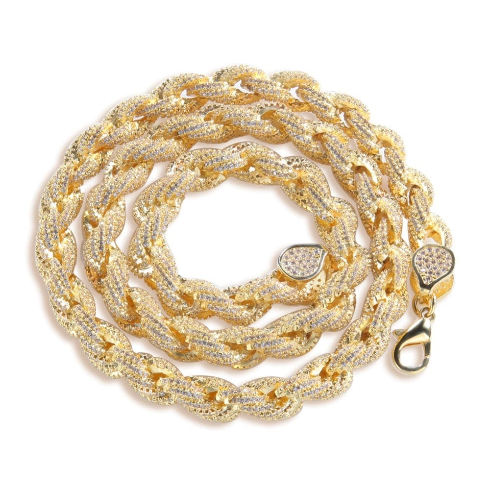 VVS Jewelry hip hop jewelry 8mm Fully Iced Premium Thick Rope Chain