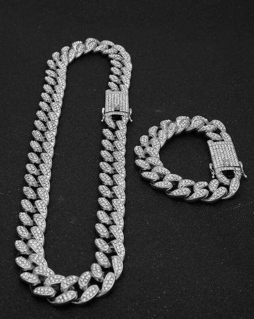 VVS Jewelry hip hop jewelry Cuban VVS Jewelry Gold/Silver Cuban Chain + FREE Cuban Bracelet Bundle - (TODAY ONLY)