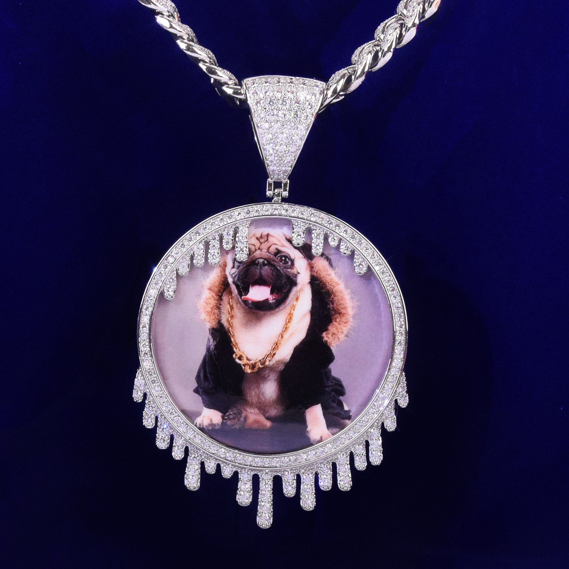 VVS Jewelry hip hop jewelry Custom Drippy Cuban Photo Medallion