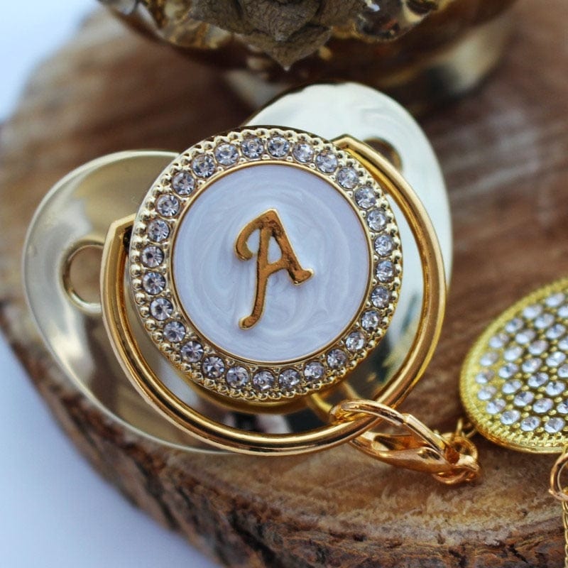 VVS Jewelry hip hop jewelry Custom Gold Bling Initial BPA Free Baby Pacifier