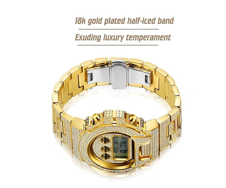 VVS Jewelry hip hop jewelry Iced Out G-Shock Style Digital Watch