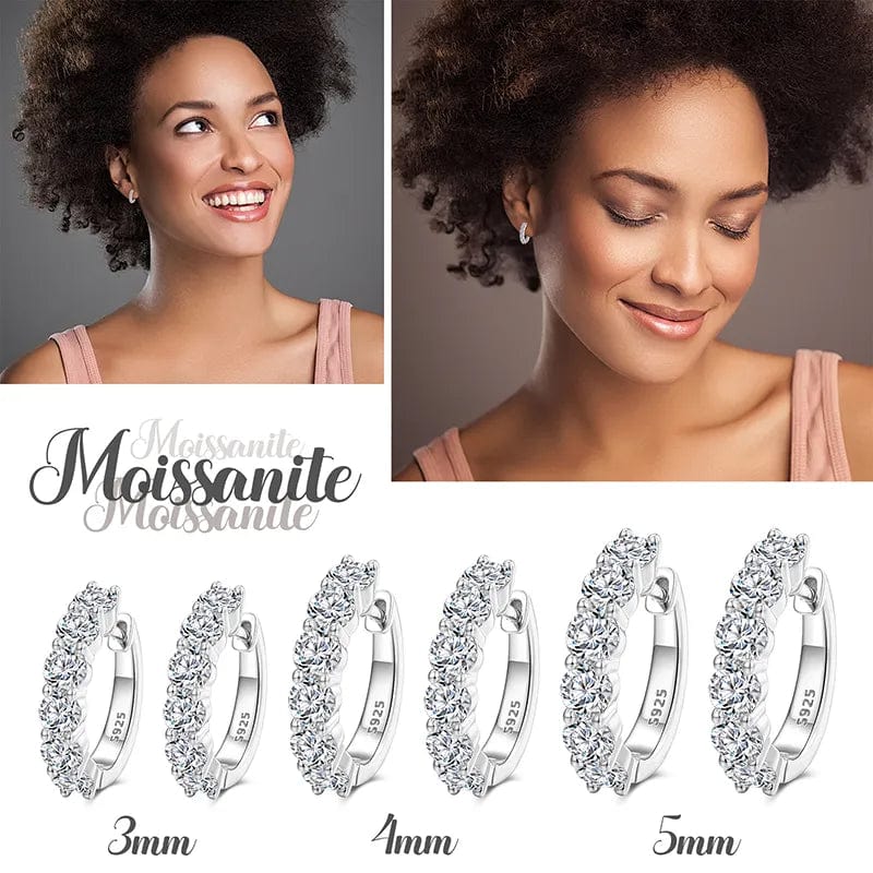 VVS Jewelry hip hop jewelry S925 VVS Moissanite Diamond Huggie CC Hoop Earrings