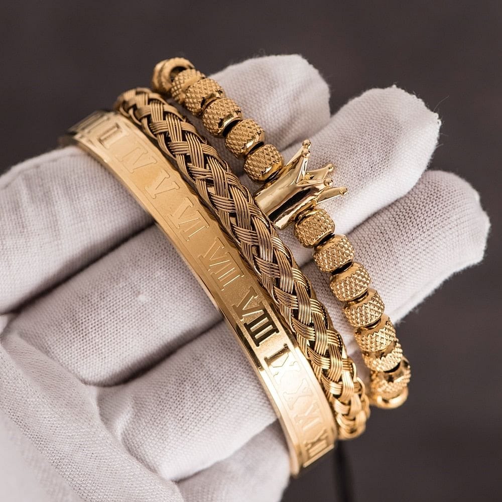 VVS Jewelry hip hop jewelry Sparta 3pcs Crown Bracelet
