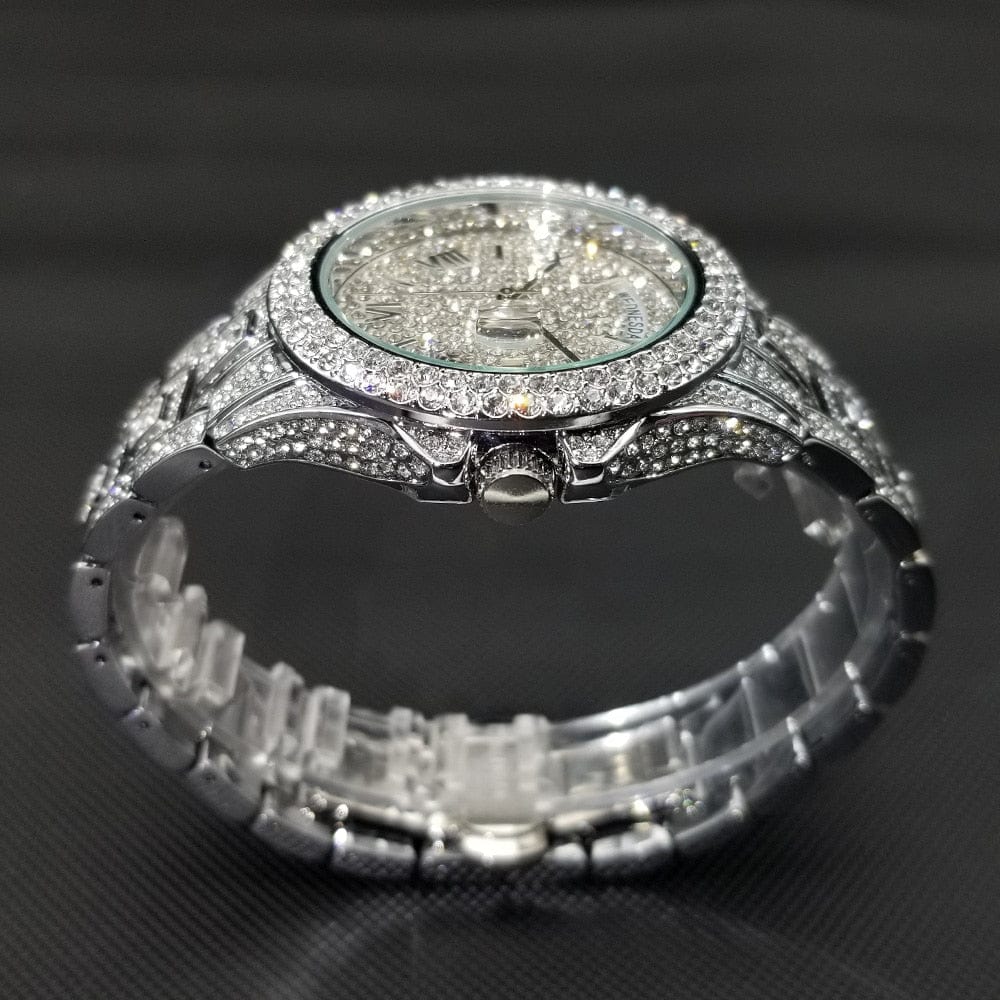 VVS Jewelry hip hop jewelry Top Luxury Fully Iced Out Baguette Watch