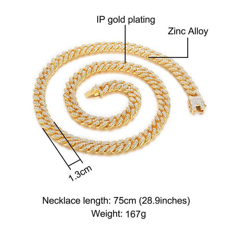 VVS Jewelry hip hop jewelry VVS Jewelry 14k Gold/Silver Chain + FREE Bracelet Bundle - (TODAY ONLY QUICK DELIVERY)