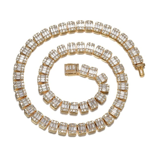 VVS Jewelry hip hop jewelry VVS Jewelry 9MM Baguette Tennis Chain + FREE bracelet
