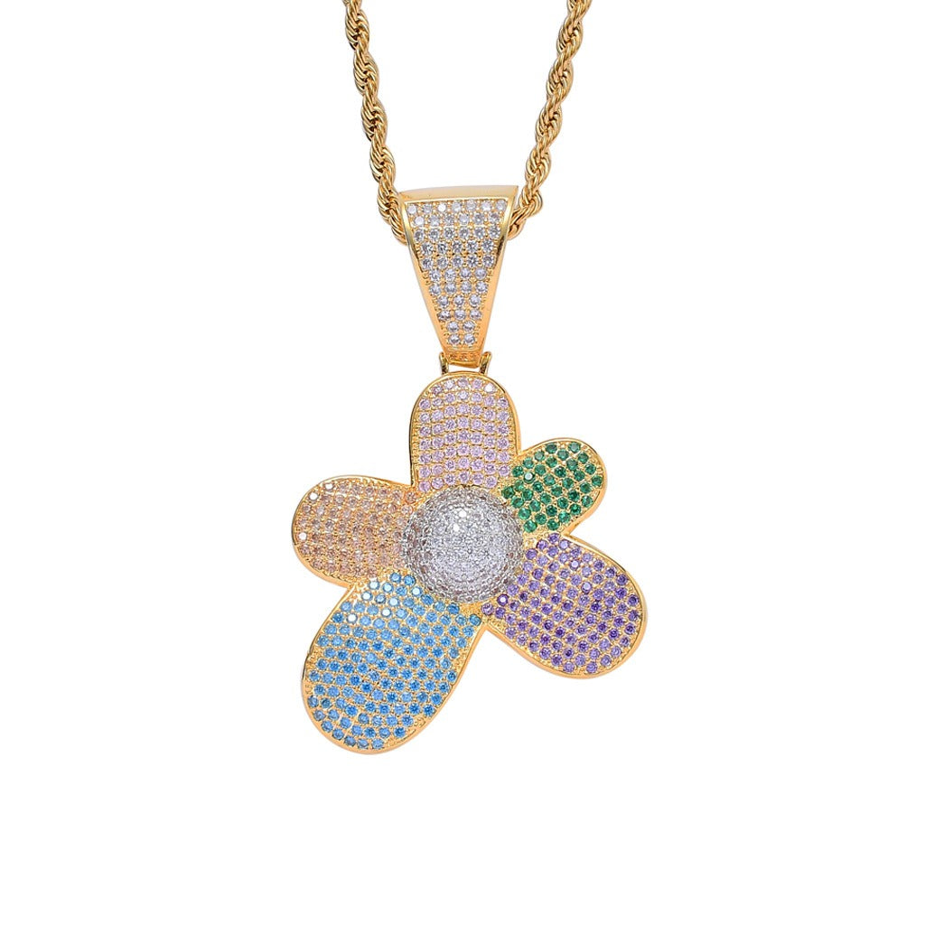 Tyler's Flower Pendant Necklace Rapper Chain