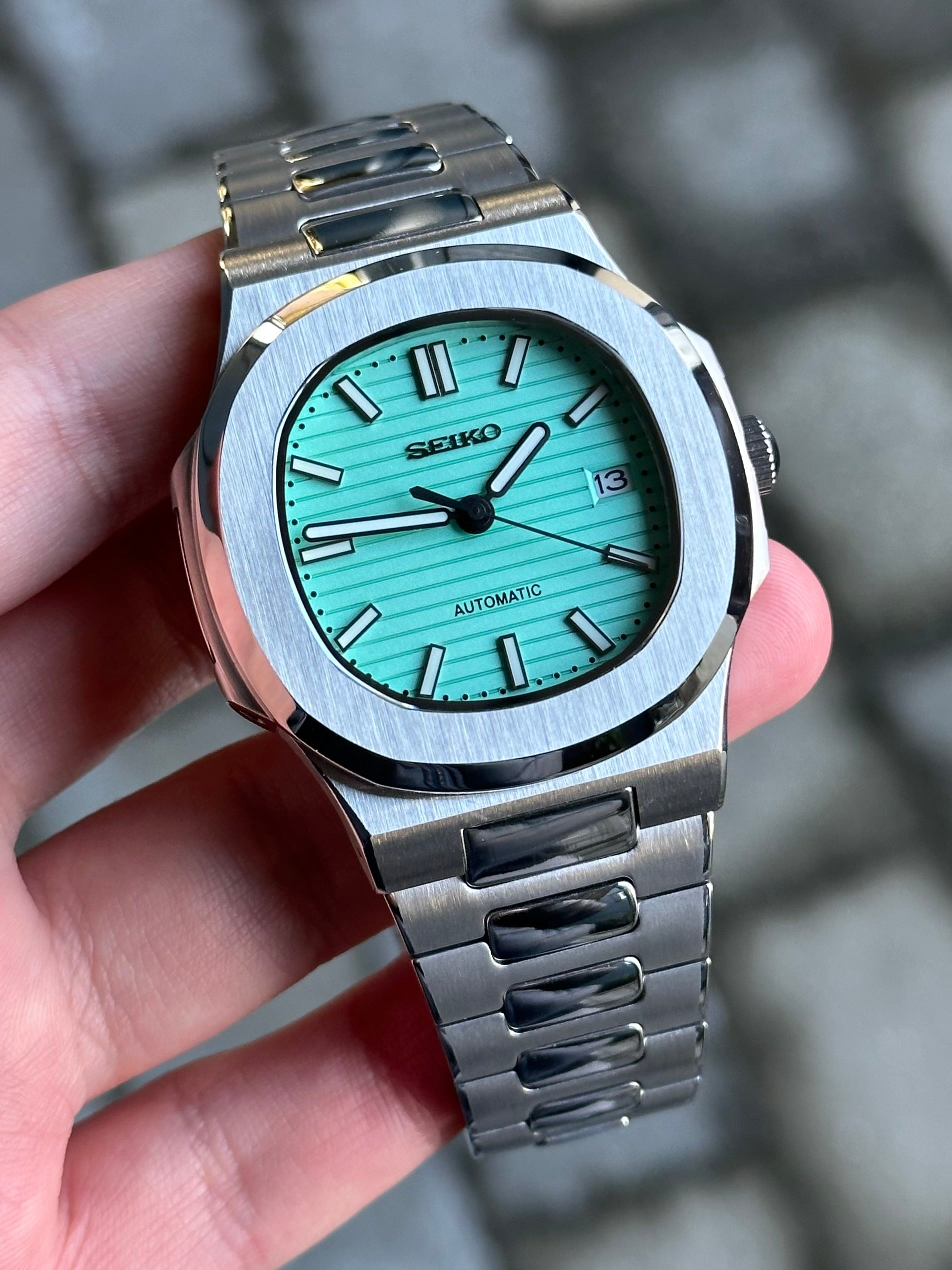 Seiko Mod Nautilus | Tiffany Blue
