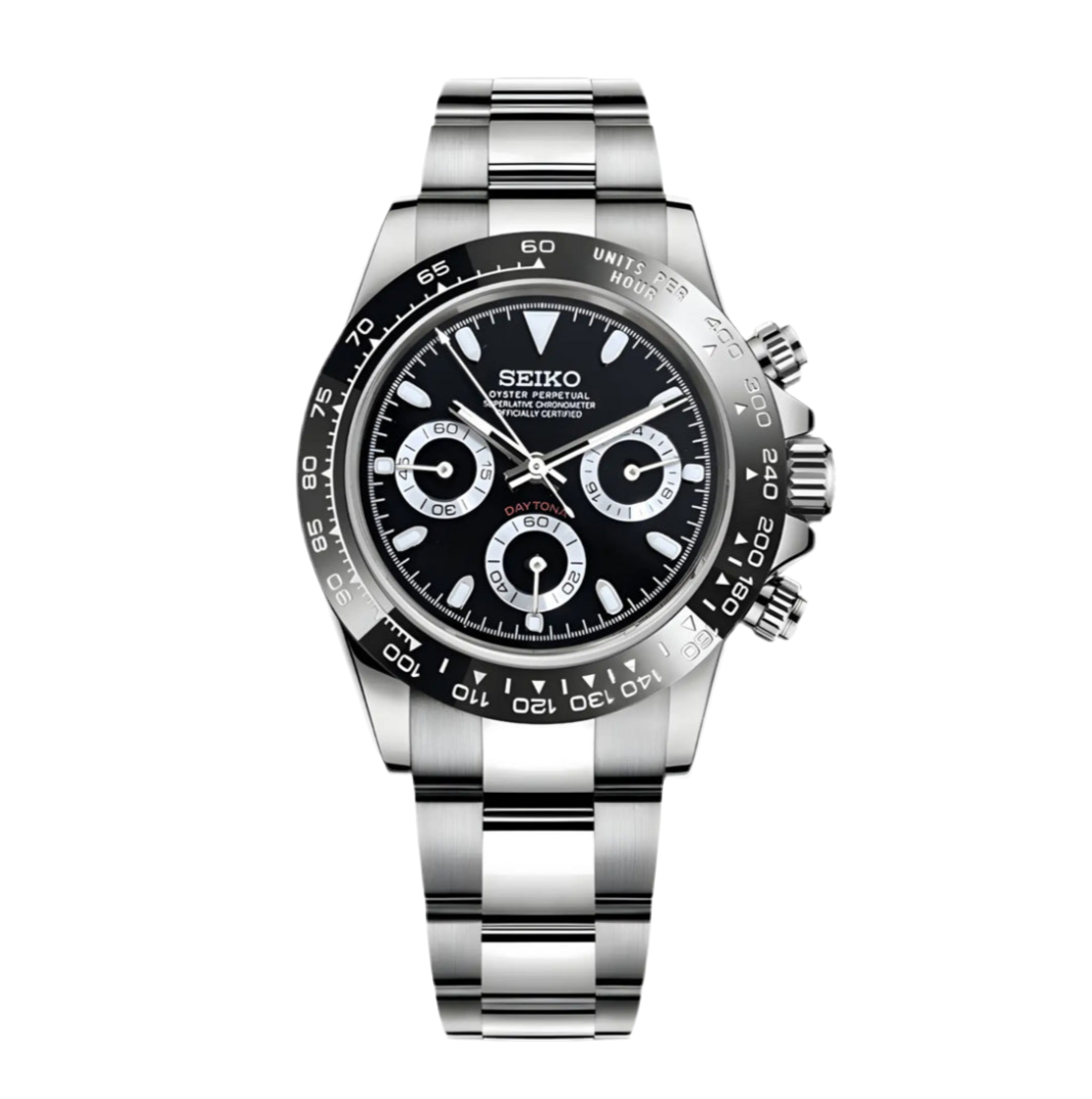 SEIKO MOD DAYTONA SCHWARZ
