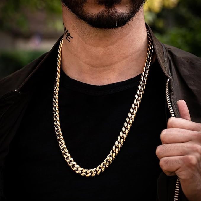 Gold 12MM Miami Cuban Chain