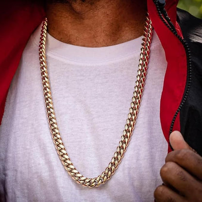 Gold 12MM Miami Cuban Chain