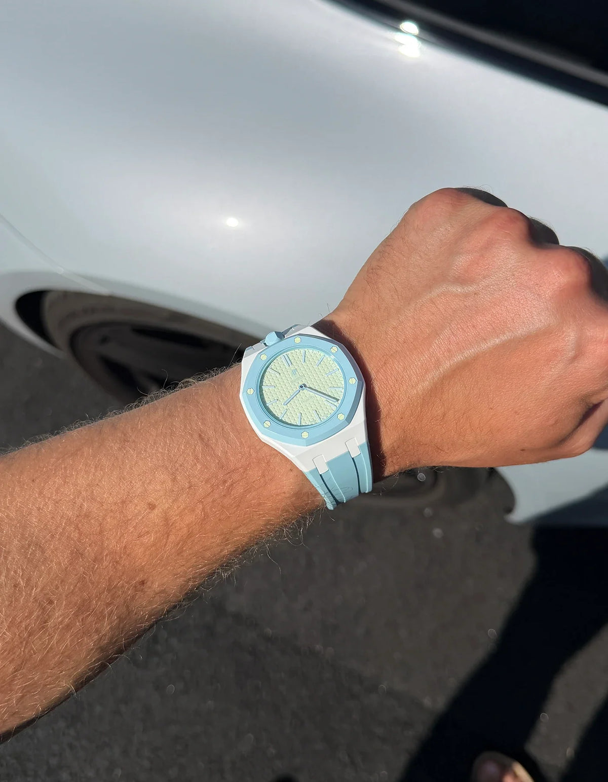 combo::white::rubber-strap-for-ap-x-swatch-royal-pop-light-blue