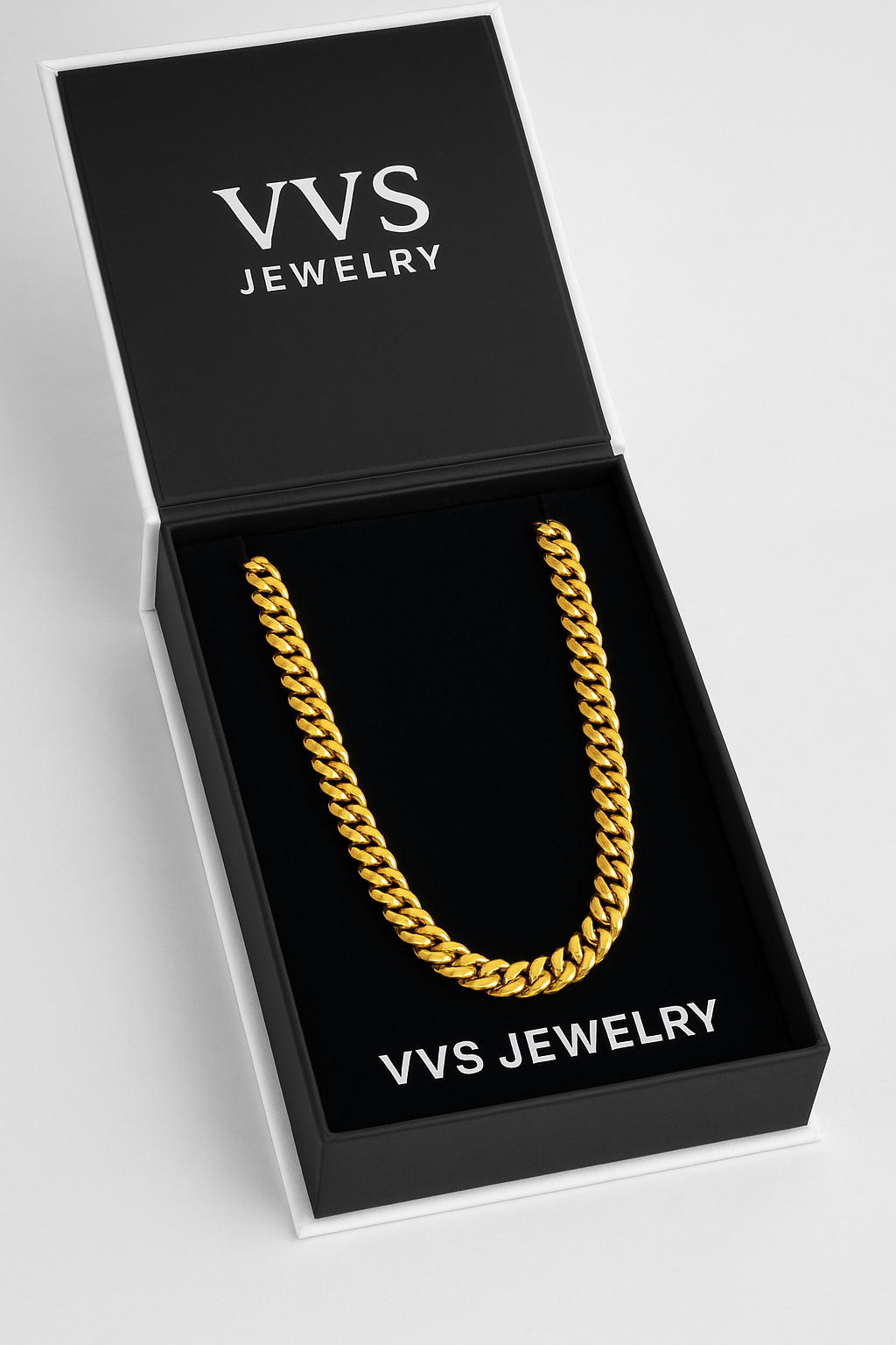Paquete de cadena cubana de 8 mm y pulsera cubana GRATIS