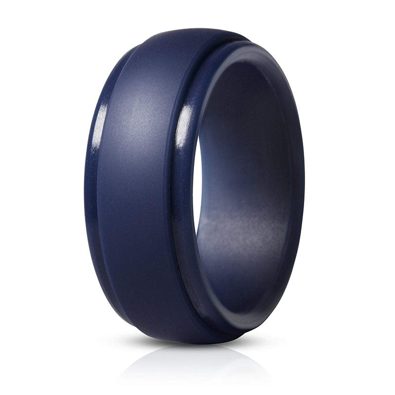 VVS Jewelry Dark Blue Silicone Wedding Band