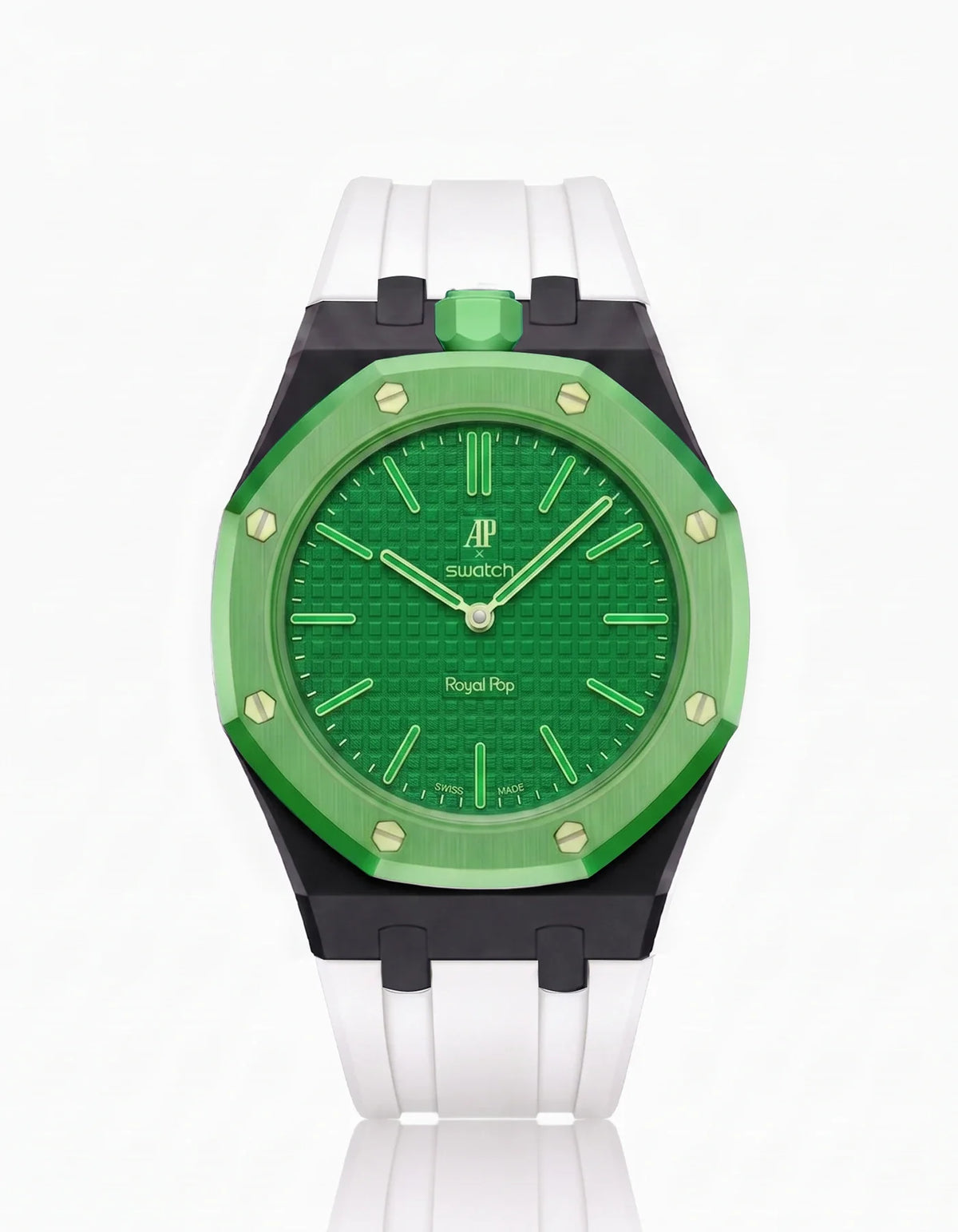 combo::black::rubber-strap-for-ap-x-swatch-royal-pop-white