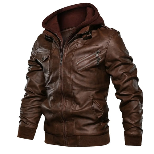 VVS Salvatore Hooded Leather Jacket