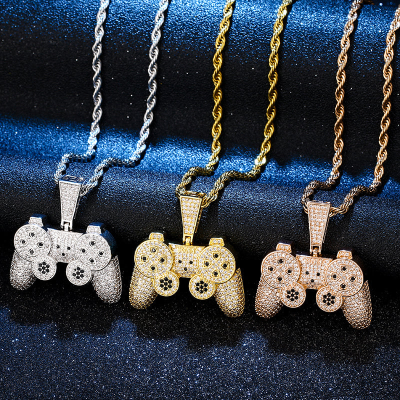 Blinged Out PS Controller Pendant Necklace