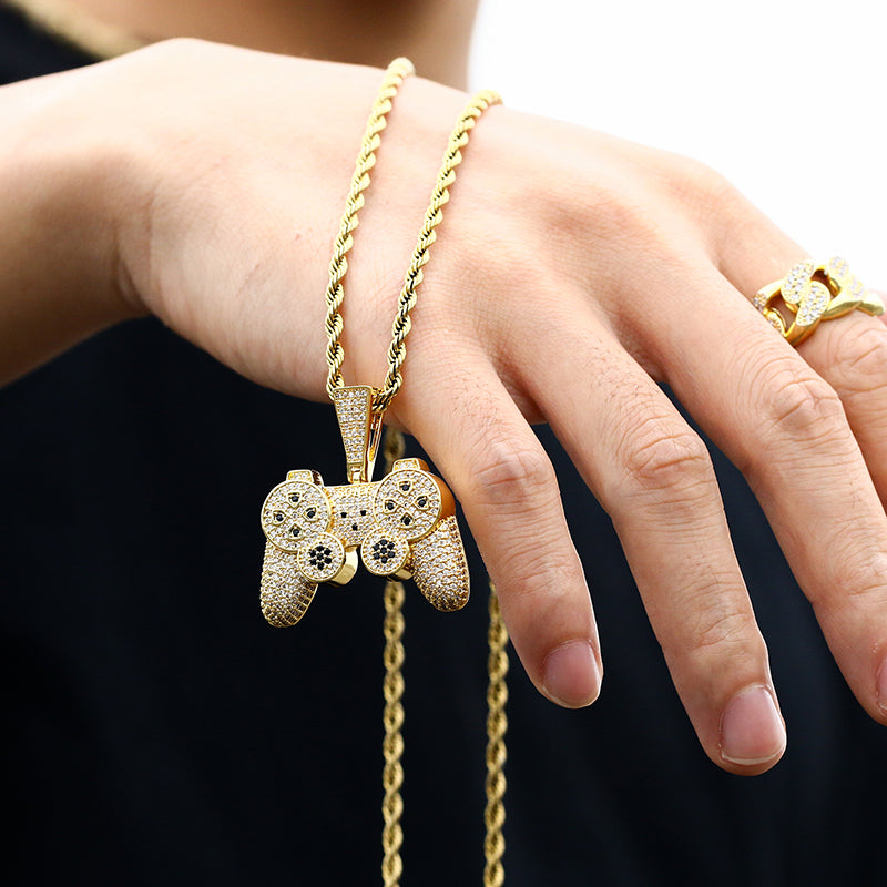 Blinged Out PS Controller Pendant Necklace