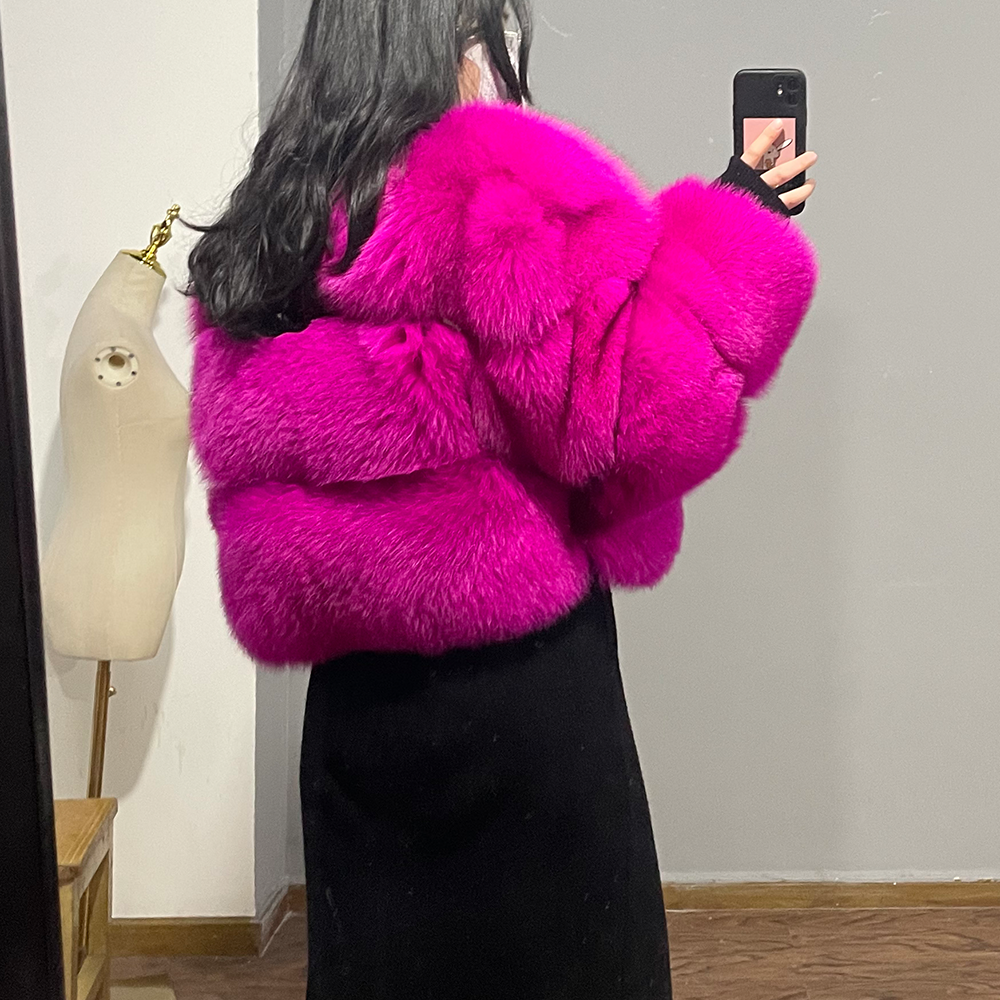 Hot Pink Faux Fur Jacket