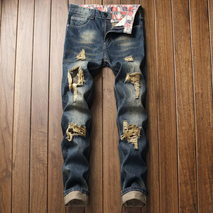 Tattered Men's Denim Jeans