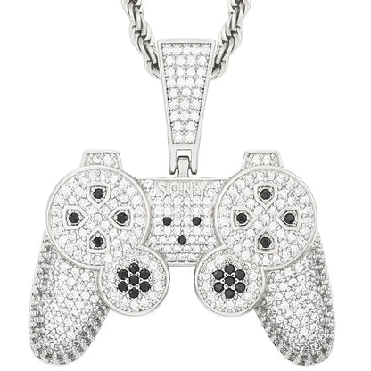 Blinged Out PS Controller Pendant Necklace