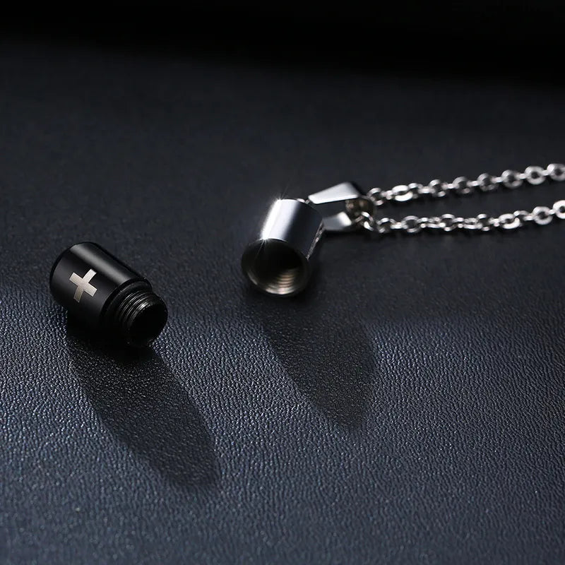 Hollow Pill Urn Necklace