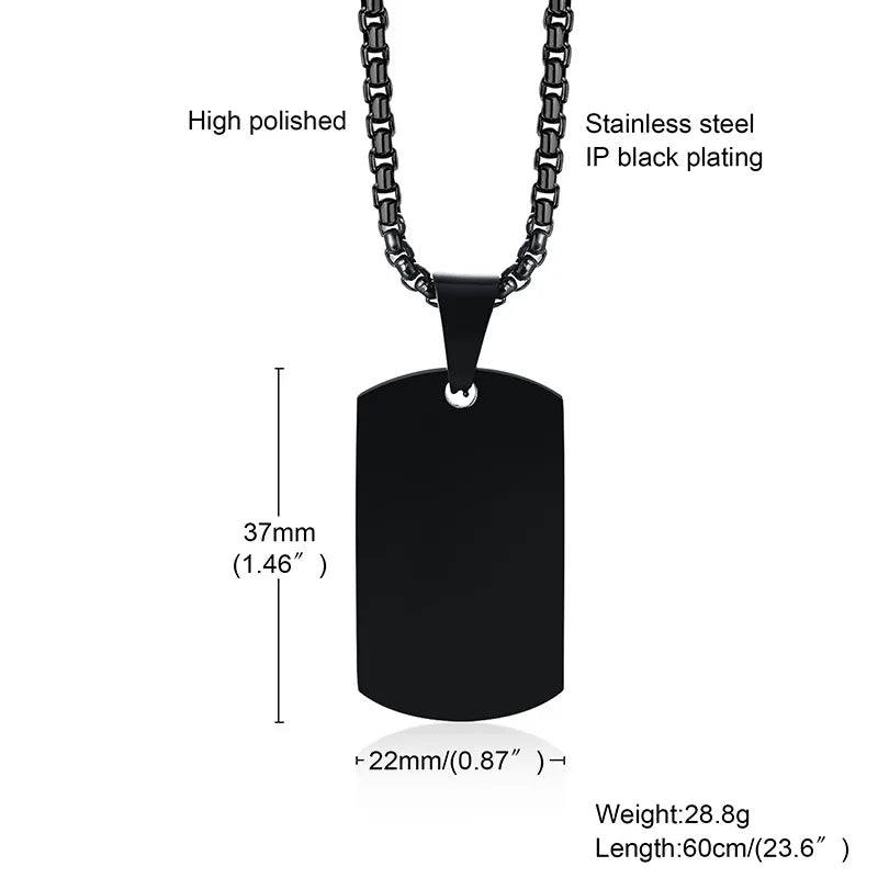 Vnox Men Dog Tag Container Pendant Necklace, Stainless Steel Cremation Urn Jewelry, Ashes Funnel Filler Kit Accessory