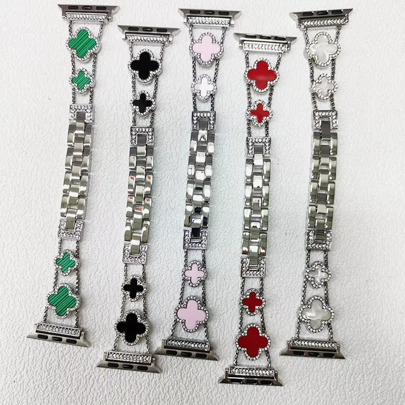 Iced Out Kleeblatt Apple Watch Armband