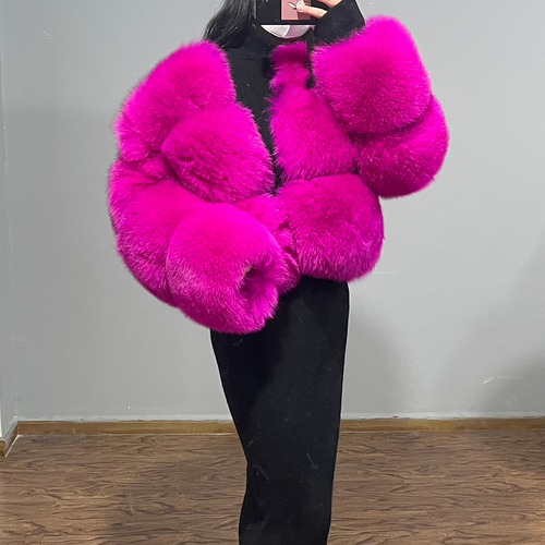 Hot Pink Fur Jacket