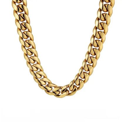 Gold 12MM Miami Cuban Chain