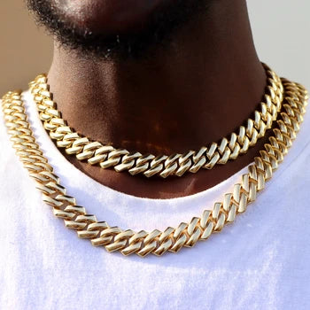 Gold 12MM Miami Cuban Chain