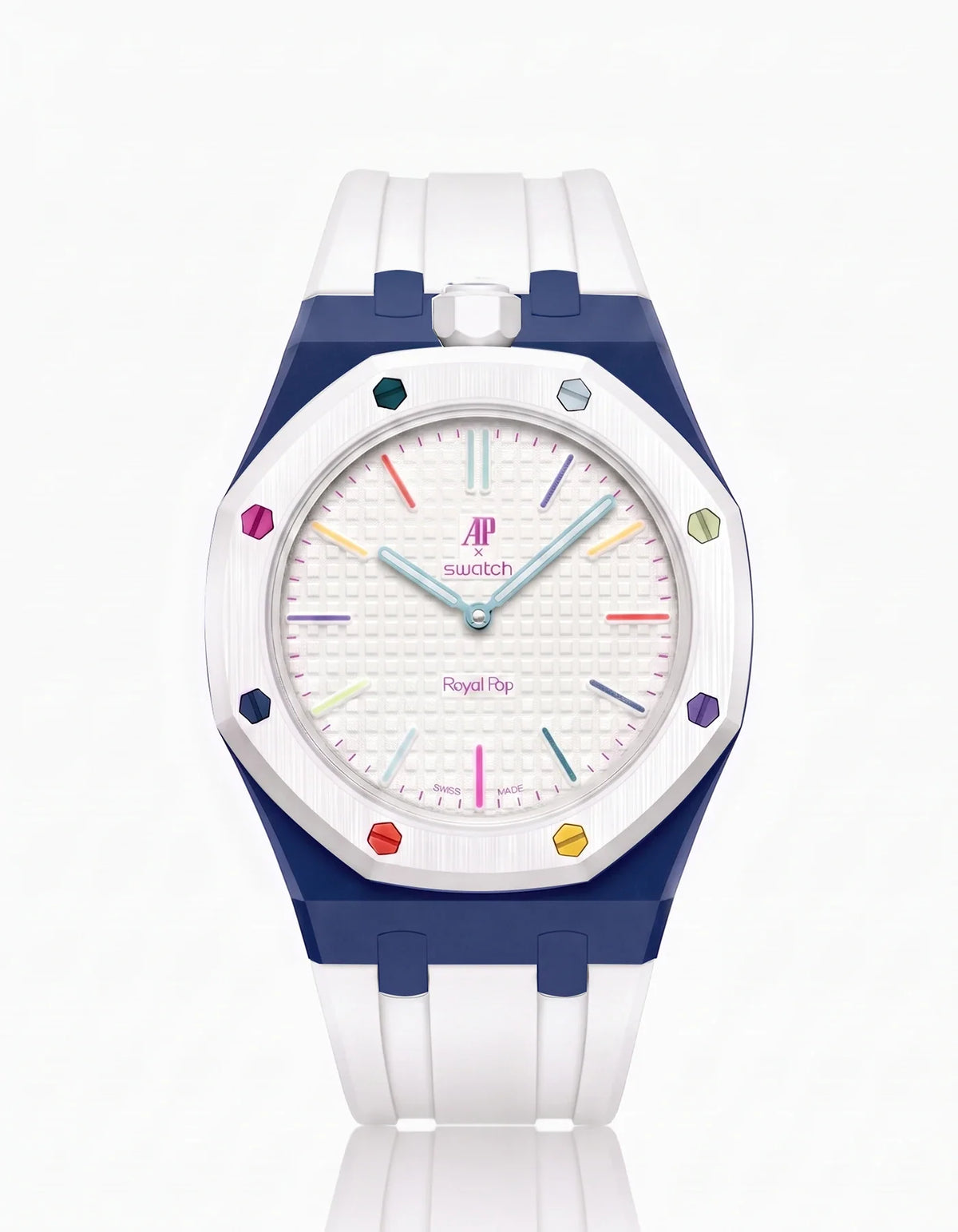 combo::navy-blue::rubber-strap-for-ap-x-swatch-royal-pop-white