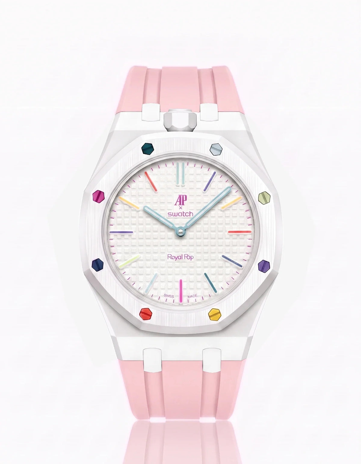 combo::white::rubber-strap-for-ap-x-swatch-royal-pop-pink