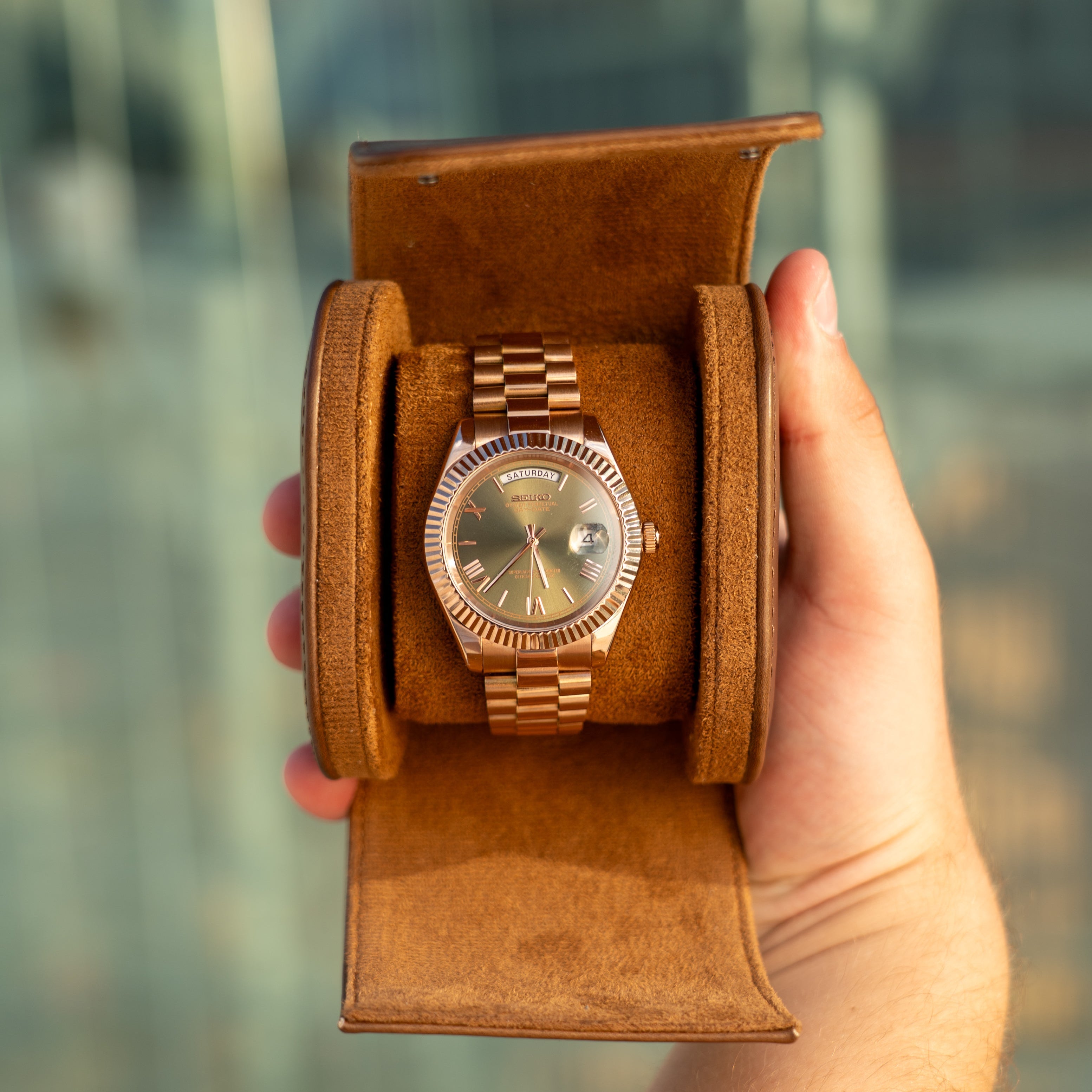 Seikojust – Rose Gold & Olive Green