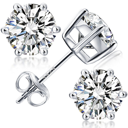 VVS Jewelry 5 - 6.5mm S925 Moissanite Diamond Earrings