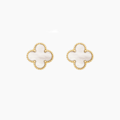 4 Leaf Clover Mini Earrings - 925 sterling silver - High Quality Dupe