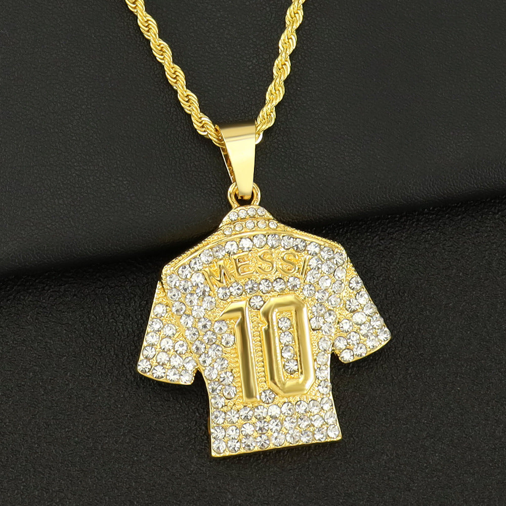 Messi No. 10 Jersey Pendant Necklace