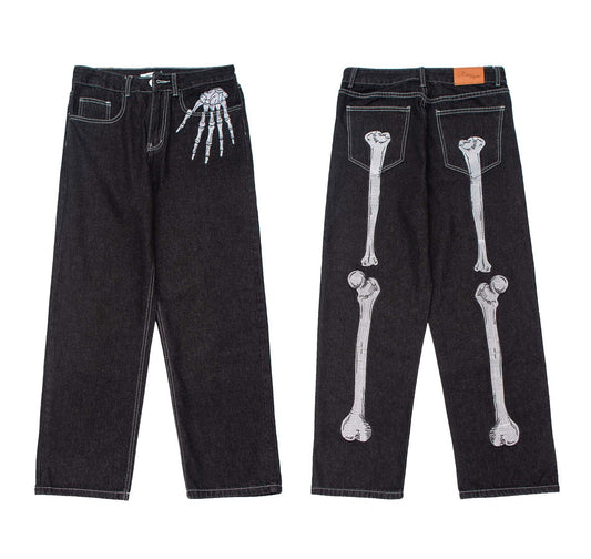 VVS Skull Hand Print Jeans