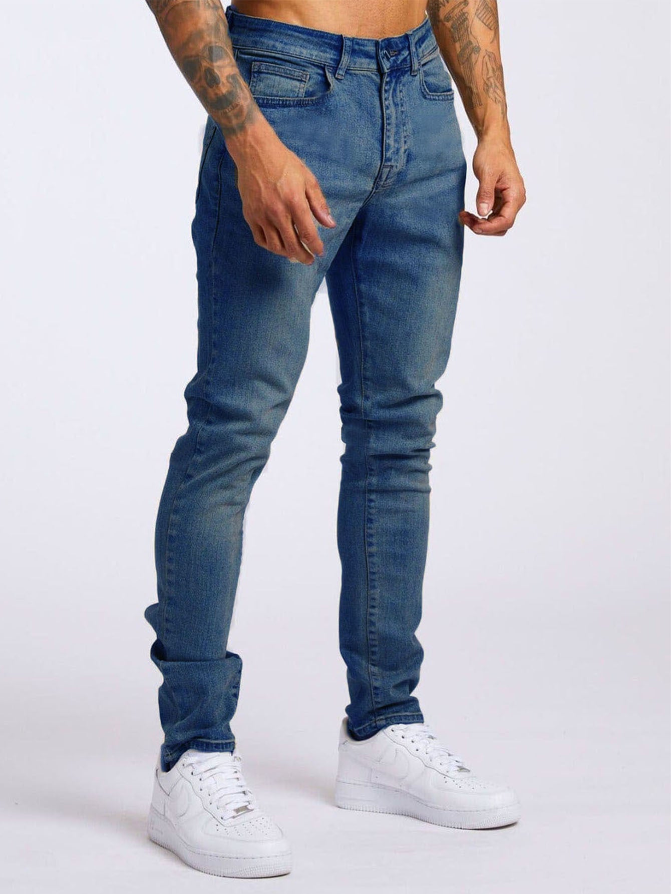 Mr. Worldwide Slim High Waist Denim Jeans