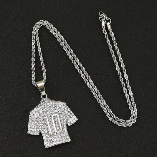 Messi No. 10 Jersey Pendant Necklace