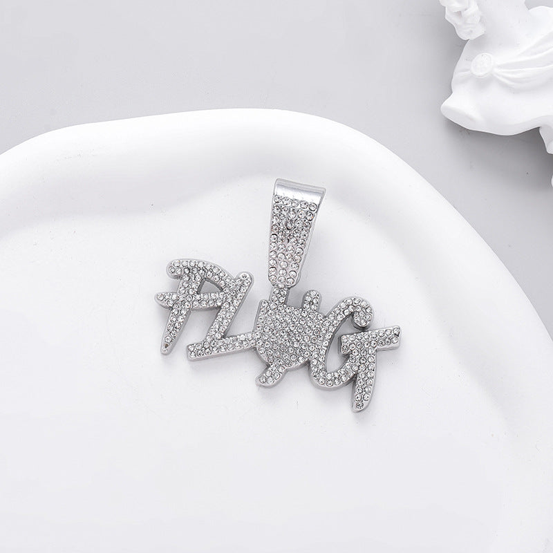 PLUG Letter Pendant + Cuban Chain