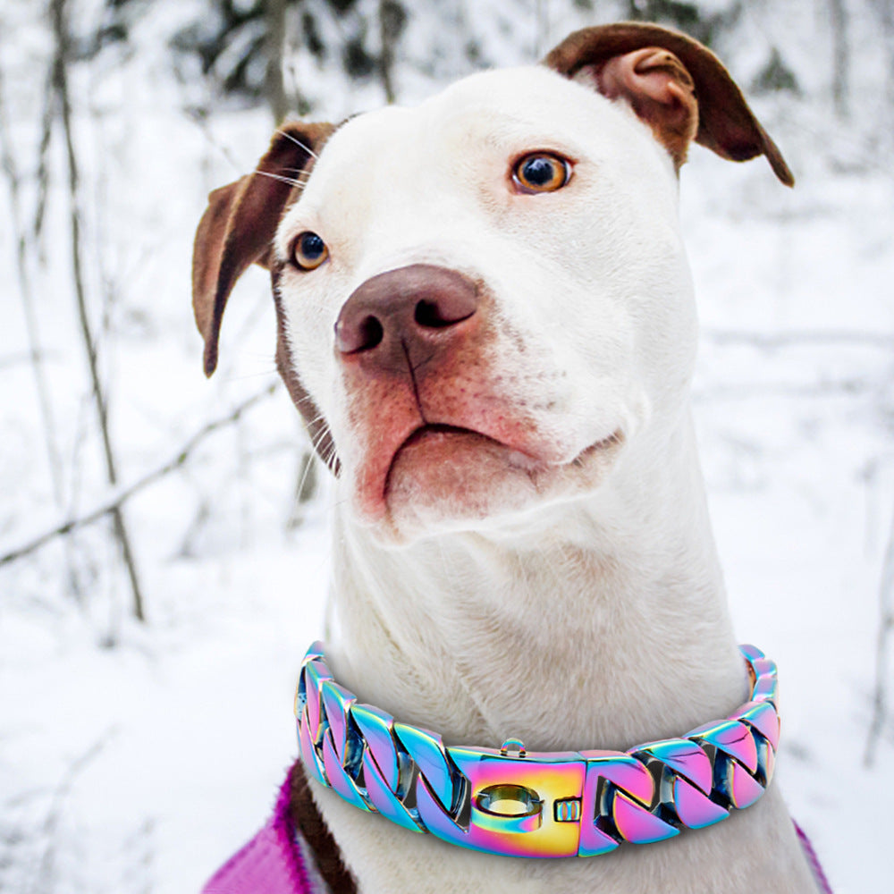 Collier pour chien à maillons cubains lisses Big Dawg