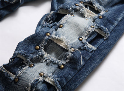 Liu Ding Broken Hole Jeans