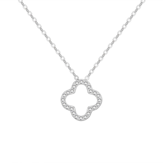 VVS 925 Sterling Silver Moissanite Hollow C Necklace