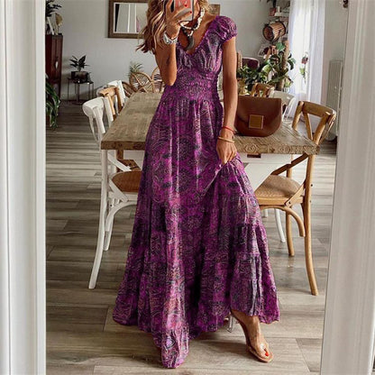 Barbara Printed Maxi Summer Dress