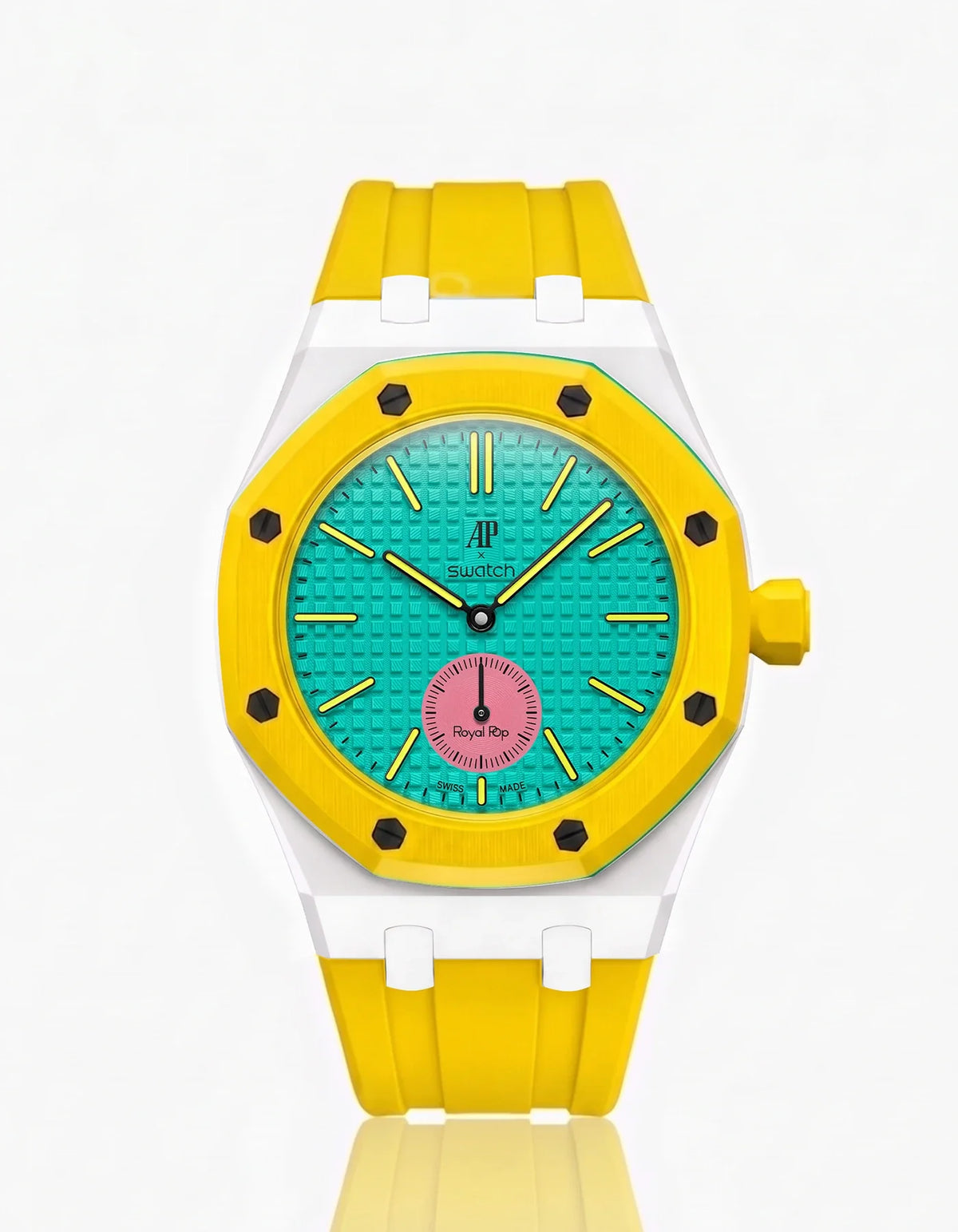 combo::white::rubber-strap-for-ap-x-swatch-royal-pop-yellow
