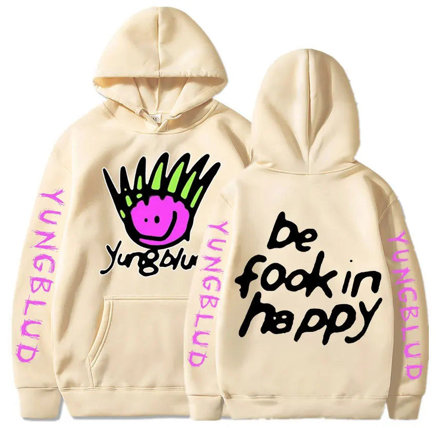 Yungblud Be Fookin Happy Graphic Hoodie