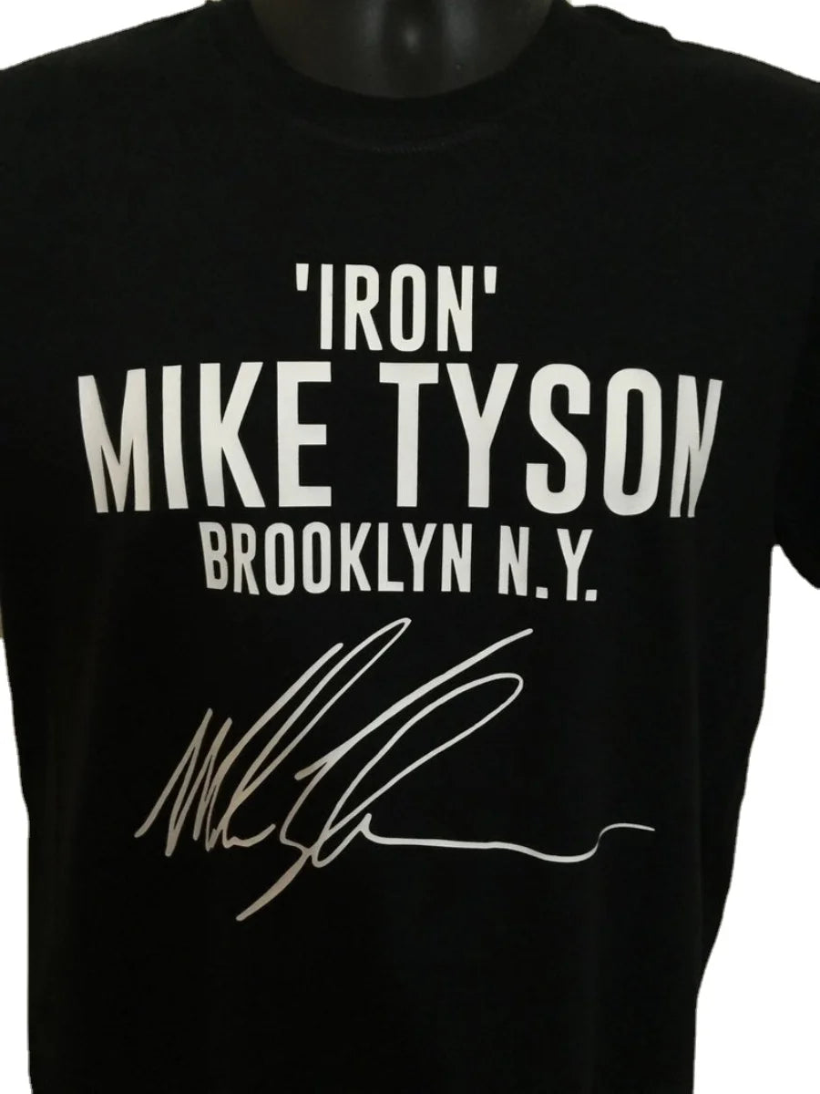 Iron Mike Tyson Autograph Boxing Fans Graphic T-Shirt